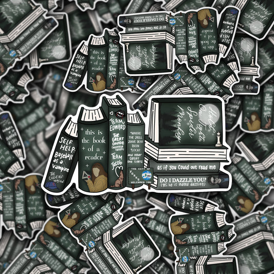 Vinyl Decal Twi Book Stack