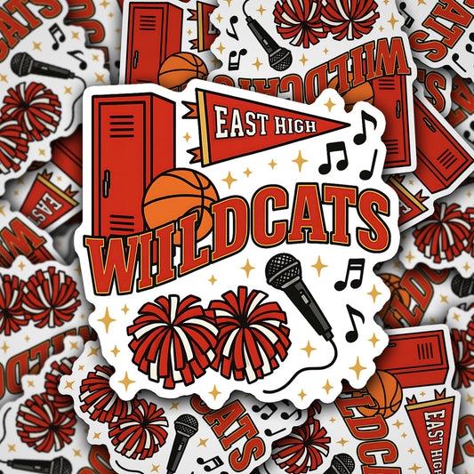 Vinyl Decal East High Wildcats