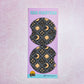2 Car Coasters, Black Sun Pattern