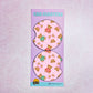 2 Car Coasters, Christmas Teddy Bears on Pink Pattern