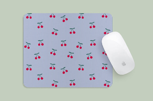 Mousepad Cherry Pinstripe Pattern