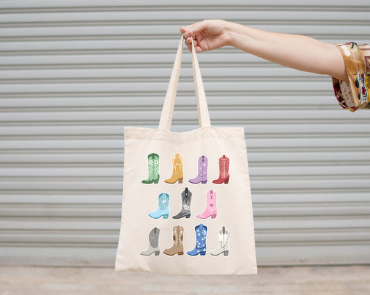 Canvas Tote Bag, Eras Tour Boots