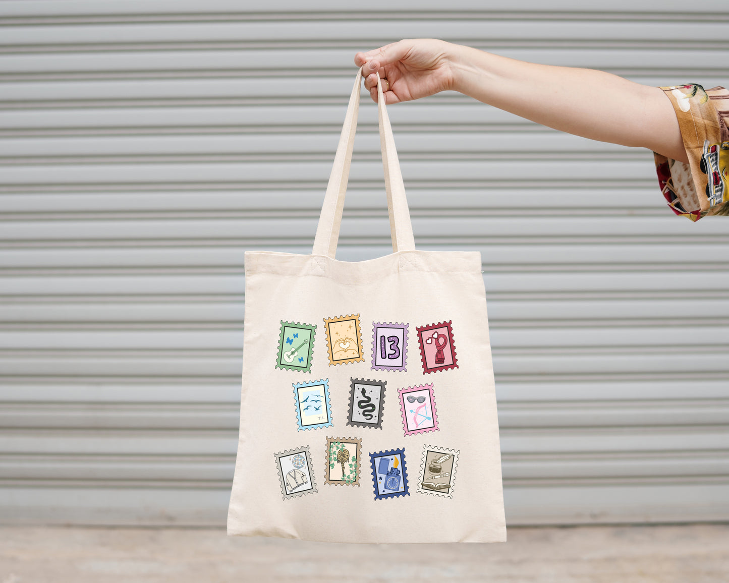 Canvas Tote Bag, TS Album Icon Stamps