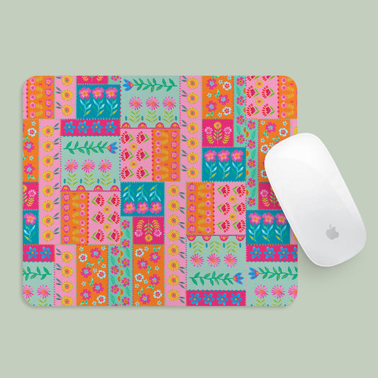 Mousepad Floral Patchwork Pattern