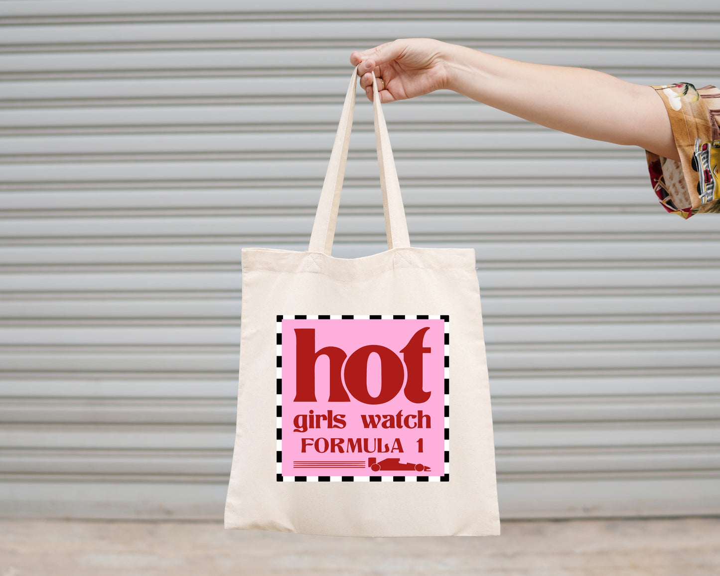 Canvas Tote Bag, Hot Girls Watch Formula 1