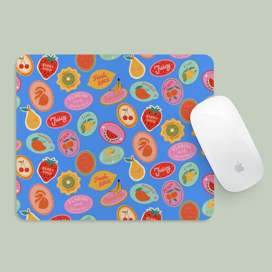 Mousepad Fruit Stickers Pattern