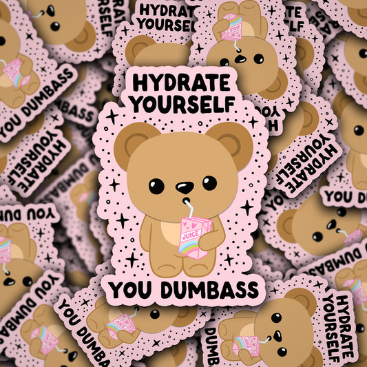 Vinyl Decal Hydrate Yourself Bear