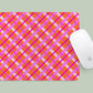 Mousepad Orange Plaid Pattern