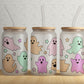 Frosted Can Glass, Pastel Ghosts