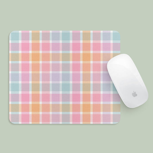Mousepad Pastel Gingham Pattern