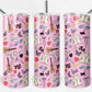 20 oz Skinny Tumbler, Pink 11 Album Icons