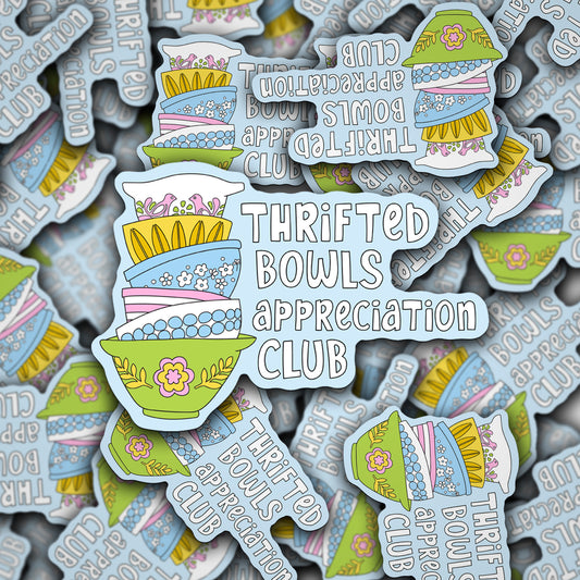 Vinyl Decal Thrifted Bowls Appreciation Club
