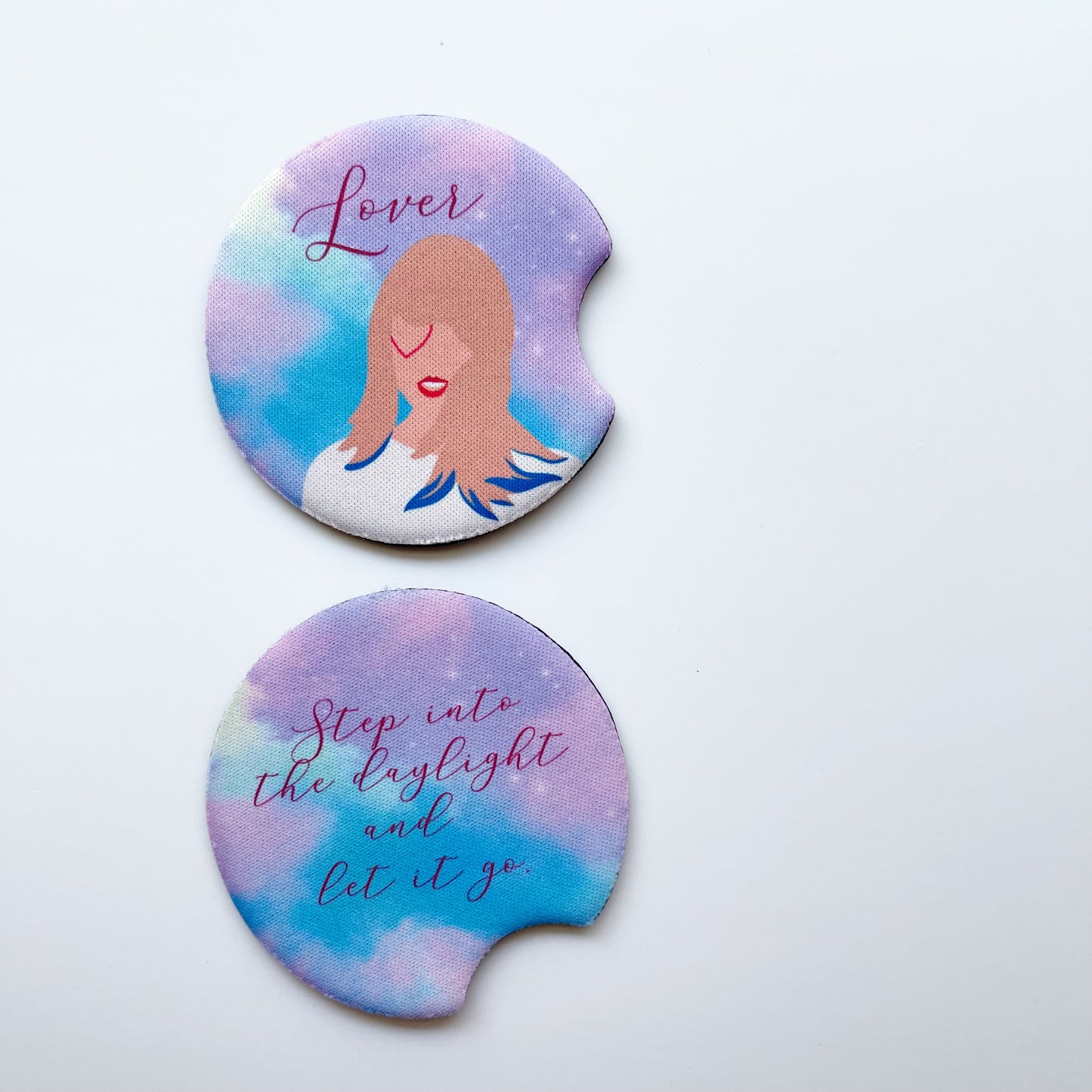 2 Car Coasters, Taylor Swift Lover Album Inspired Design