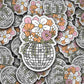 Vinyl Decal Disco Flowerpot Design