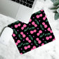 Mousepad Pink Checkered Cherry Design