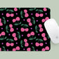 Mousepad Pink Checkered Cherry Design